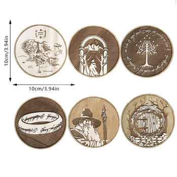 Трансгранична подложка за чаша за кафе в ретро стил, дървена, серия кафе, декоративна подложка за хранене