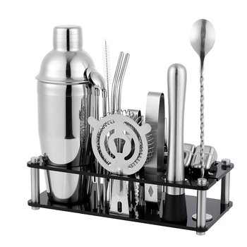 „CrossBorder“ maišytuvas, 23 dalių nerūdijančio plieno kokteilių maišytuvo įrankių rinkinys, barmeno įrankių rinkinys