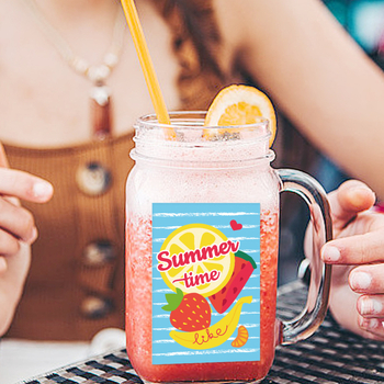 Декоративен стикер за бутилка вино за хавайско парти през граница