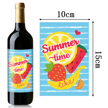 Декоративен стикер за бутилка вино за хавайско парти през граница
