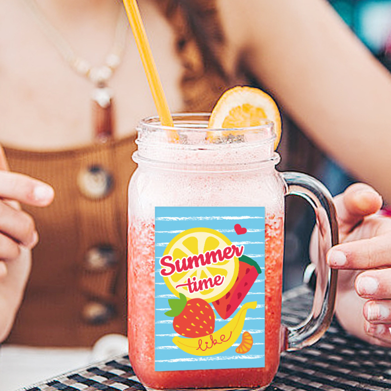 Декоративен стикер за бутилка вино за хавайско парти през граница