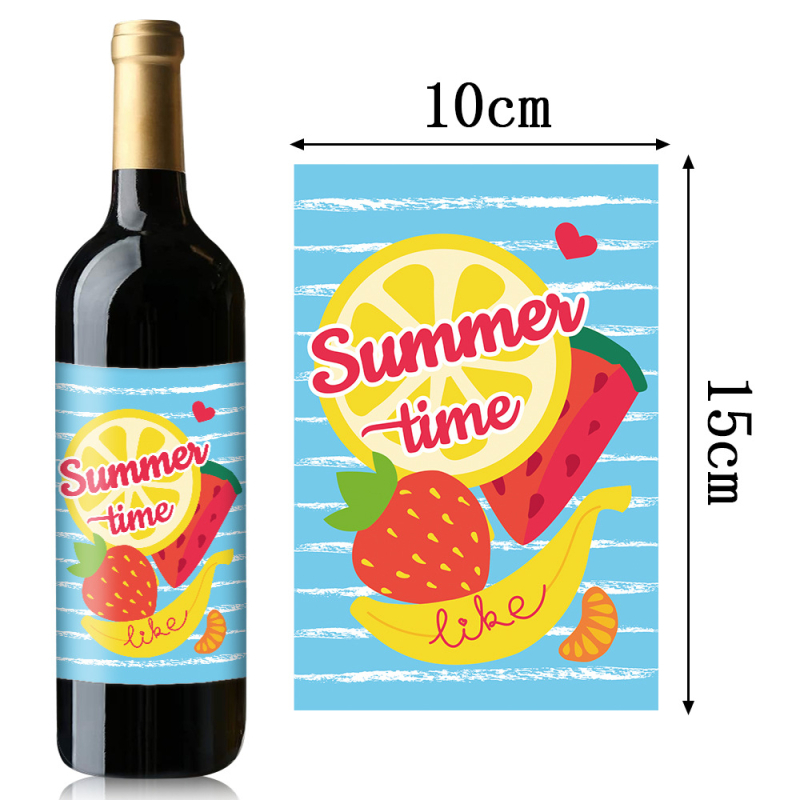 Декоративен стикер за бутилка вино за хавайско парти през граница