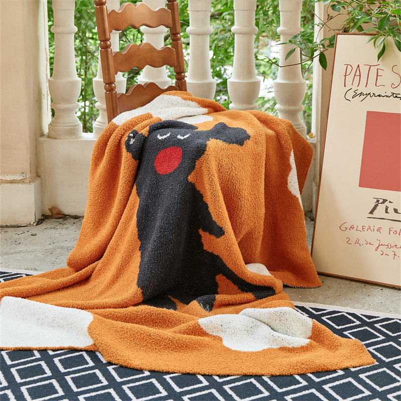 Naujas „Flying Dog“ A klasės megztas pusapvalis aksominis apklotas, pietų pertraukos užtiesalas, laisvalaikio apklotas, minkštas su „Bellyfin“