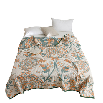 Uus pestud puuvillane neljakihiline marlirätikutekk suvine tekk tekk uinak konditsioneeri tekk vabaajatekk diivanikate riie