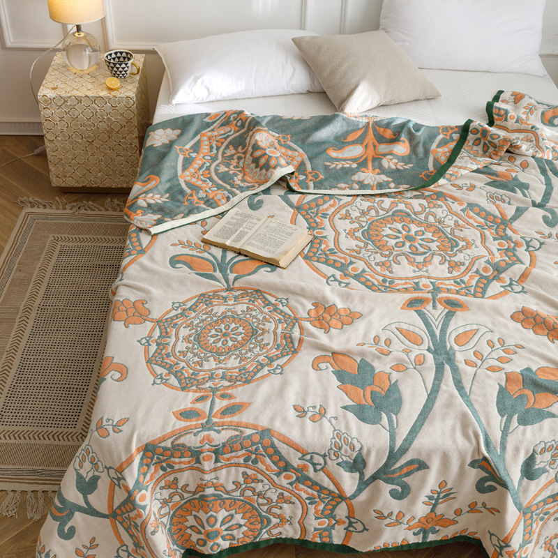 Uus pestud puuvillane neljakihiline marlirätikutekk suvine tekk tekk uinak konditsioneeri tekk vabaajatekk diivanikate riie