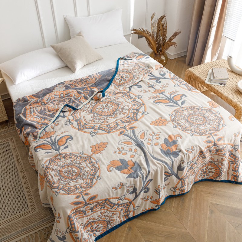 Uus pestud puuvillane neljakihiline marlirätikutekk suvine tekk tekk uinak konditsioneeri tekk vabaajatekk diivanikate riie