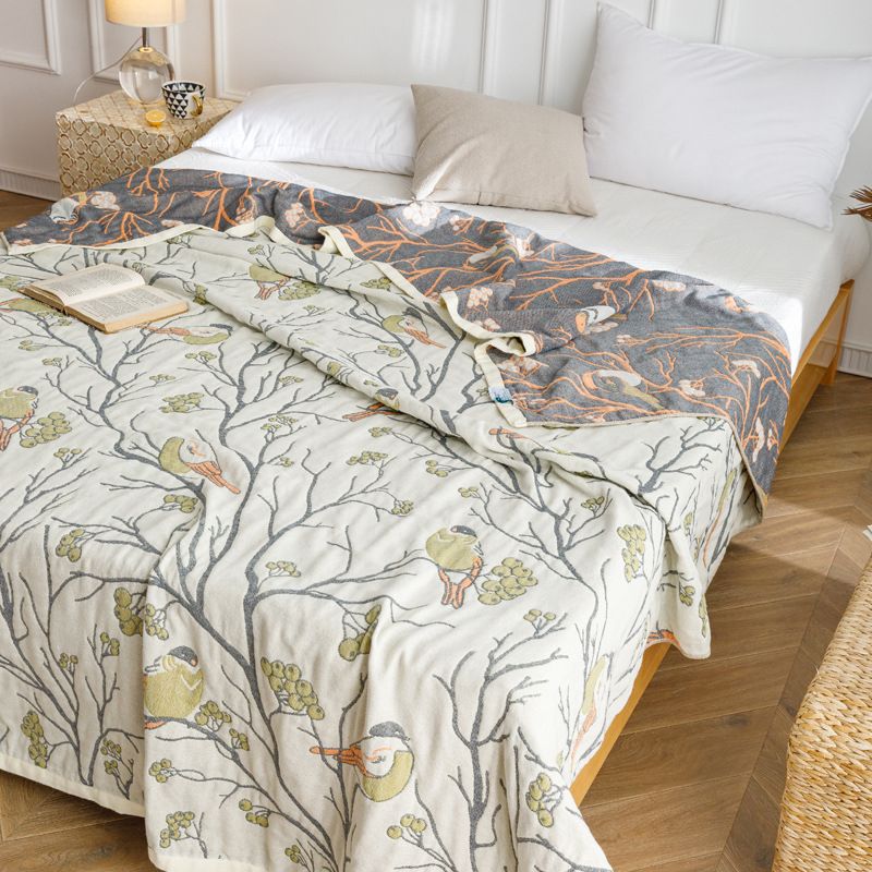 Uus pestud puuvillane neljakihiline marlirätikutekk suvine tekk tekk uinak konditsioneeri tekk vabaajatekk diivanikate riie