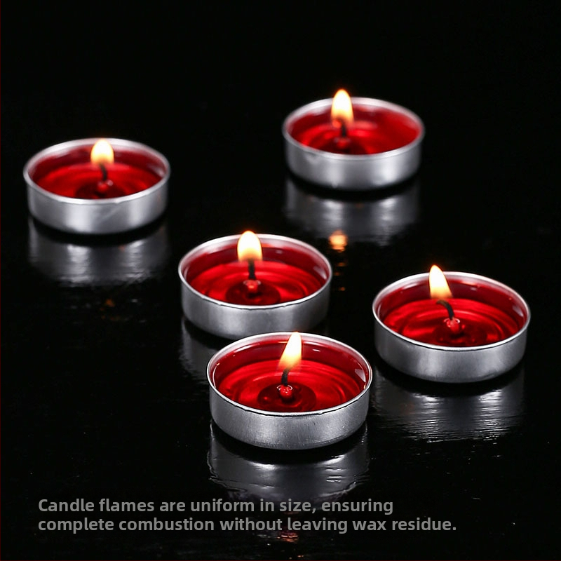 Фабрика за свещи, партида ароматерапия, свещ за чай, восък, 1,5-2 часа, 100 малки свещи, романтично предложение, изповед, масло от Буда