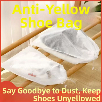 Kingakott lausriidest hoiukott pingutusnööriga kingakott väikesed valged kingad kollasusevastane tolmukate kuivatamise ja kuivatamise kingakottide tootja laos