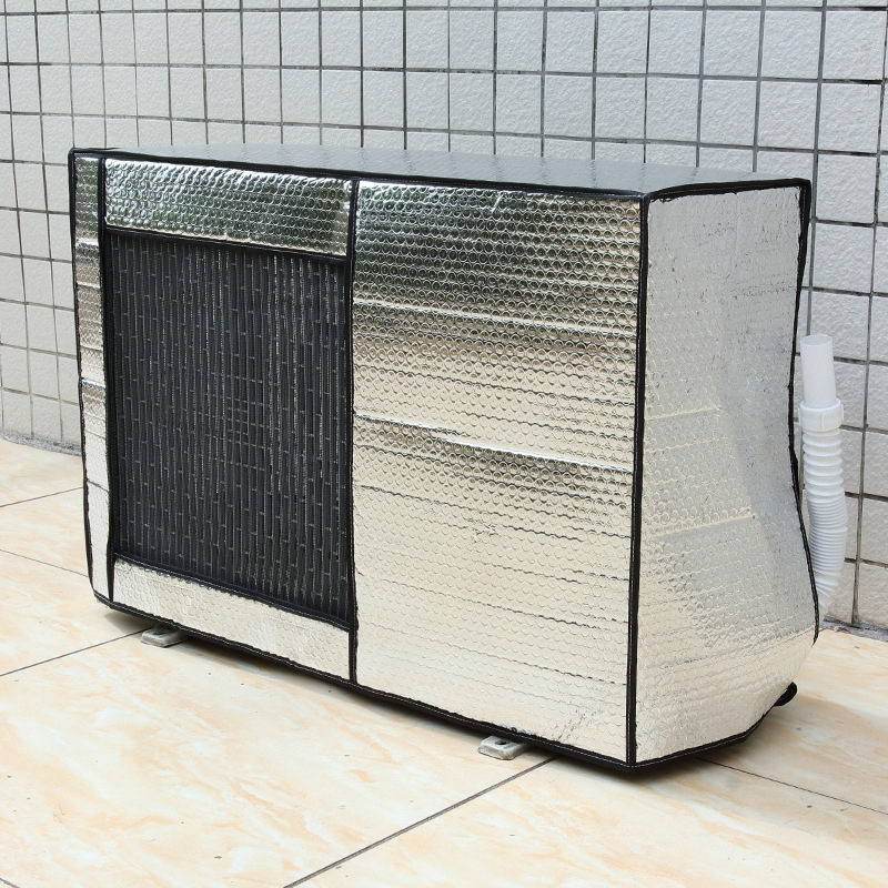 Tarpvalstybinis oro kondicionieriaus išorinio gaubto eksportas, atsparus vandeniui, apsaugantis nuo saulės, šilumos izoliacija, aliuminio folijos batai, netinka oro kondicionieriaus kambario palto gamyklos tiesioginiams pardavimams