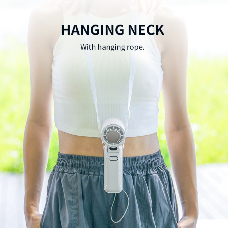 2025 m. naujo modelio didelės spartos nešiojamasis aušinimo ventiliatorius, sulankstomas ledinis vėsus USB kaklo ventiliatorius, biuro darbalaukio aušinimo ventiliatorius