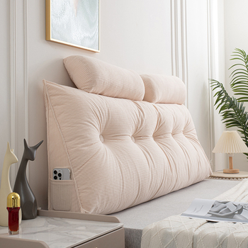 Korduroy Jangtse jõe delta voodiäärne pehme kottpadi magamistoale eemaldatav ja pestav voodi seljatugi ühevärviline triibuline lugemispadi