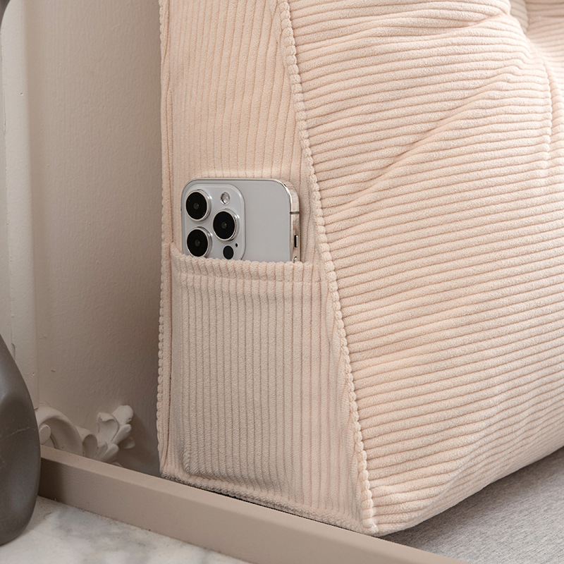 Korduroy Jangtse jõe delta voodiäärne pehme kottpadi magamistoale eemaldatav ja pestav voodi seljatugi ühevärviline triibuline lugemispadi