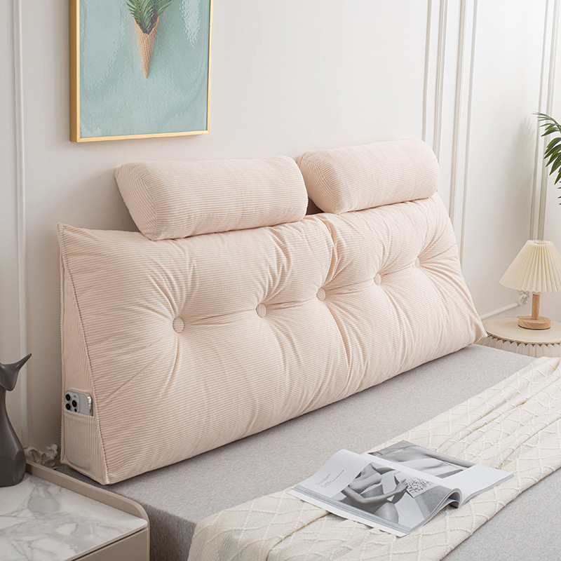 Korduroy Jangtse jõe delta voodiäärne pehme kottpadi magamistoale eemaldatav ja pestav voodi seljatugi ühevärviline triibuline lugemispadi