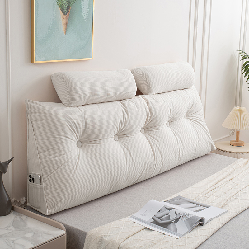 Korduroy Jangtse jõe delta voodiäärne pehme kottpadi magamistoale eemaldatav ja pestav voodi seljatugi ühevärviline triibuline lugemispadi