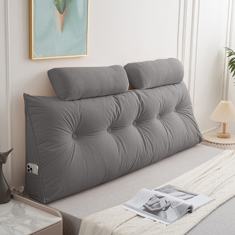 Korduroy Jangtse jõe delta voodiäärne pehme kottpadi magamistoale eemaldatav ja pestav voodi seljatugi ühevärviline triibuline lugemispadi