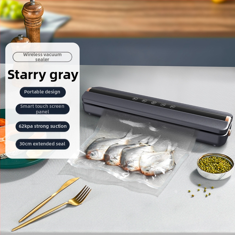 Безжична вакуумна запечатваща машина, машина за опаковане на храни, вакуумна запечатваща машина, малка домакинска машина за пластмасово запечатване, машина за запазване на свежестта, подаръци