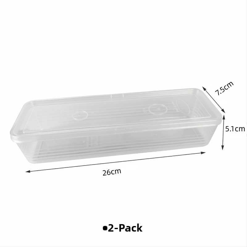 Skalūnų, imbiero, česnako, laiškinių česnakų makaronų laikymo dėžutė Ilga kvadratinė makaronų konservavimo dėžutė Maistinė sandari plastikinė dėžutė