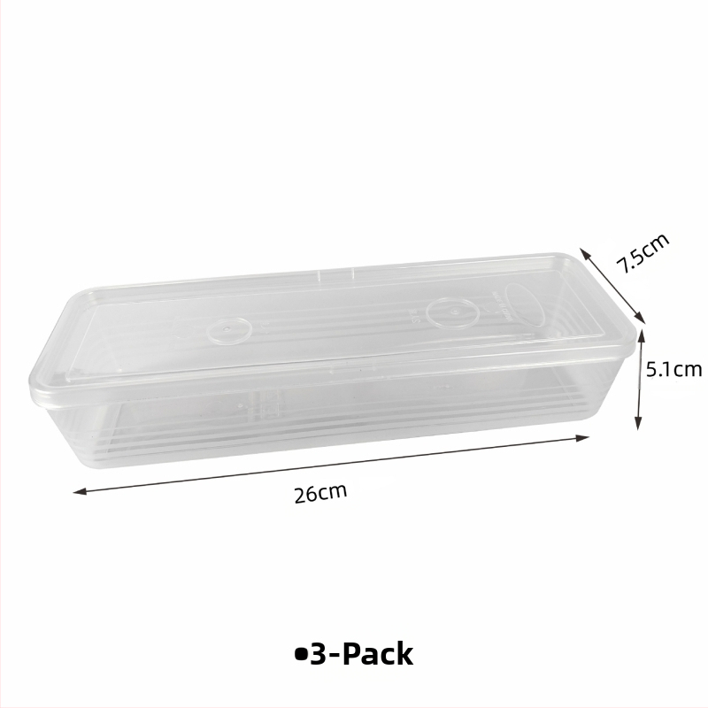 Skalūnų, imbiero, česnako, laiškinių česnakų makaronų laikymo dėžutė Ilga kvadratinė makaronų konservavimo dėžutė Maistinė sandari plastikinė dėžutė