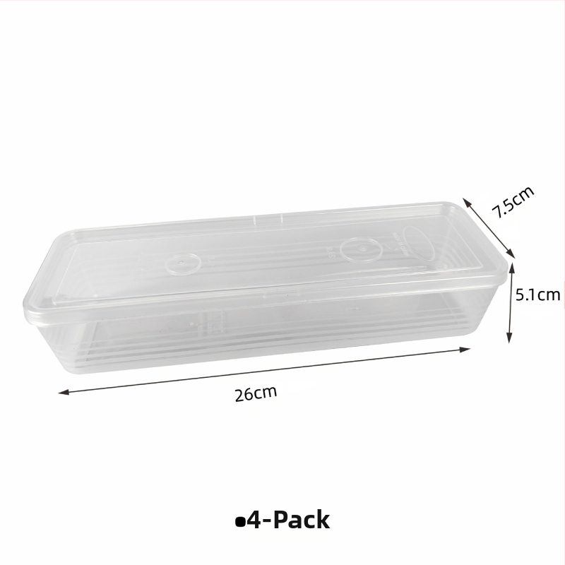 Skalūnų, imbiero, česnako, laiškinių česnakų makaronų laikymo dėžutė Ilga kvadratinė makaronų konservavimo dėžutė Maistinė sandari plastikinė dėžutė