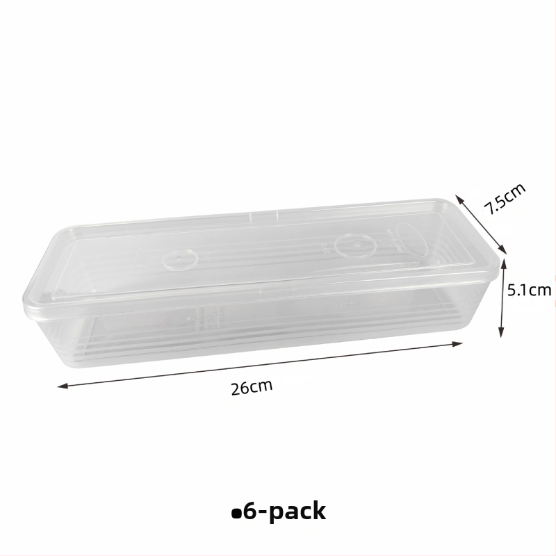 Skalūnų, imbiero, česnako, laiškinių česnakų makaronų laikymo dėžutė Ilga kvadratinė makaronų konservavimo dėžutė Maistinė sandari plastikinė dėžutė