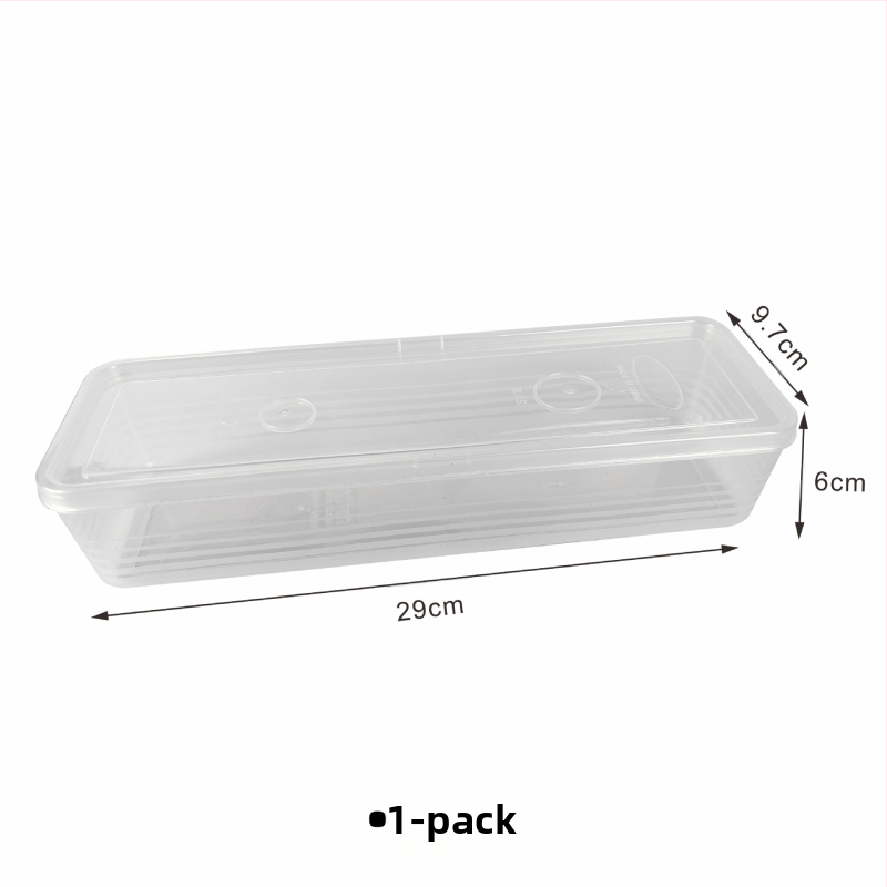 Skalūnų, imbiero, česnako, laiškinių česnakų makaronų laikymo dėžutė Ilga kvadratinė makaronų konservavimo dėžutė Maistinė sandari plastikinė dėžutė