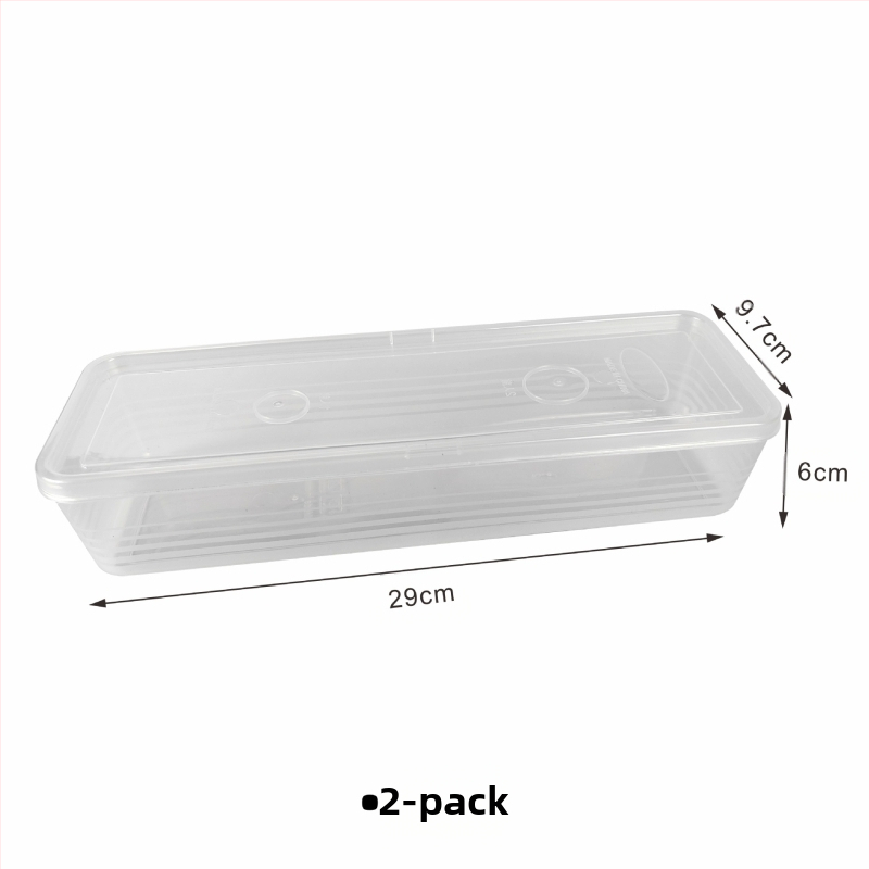 Skalūnų, imbiero, česnako, laiškinių česnakų makaronų laikymo dėžutė Ilga kvadratinė makaronų konservavimo dėžutė Maistinė sandari plastikinė dėžutė