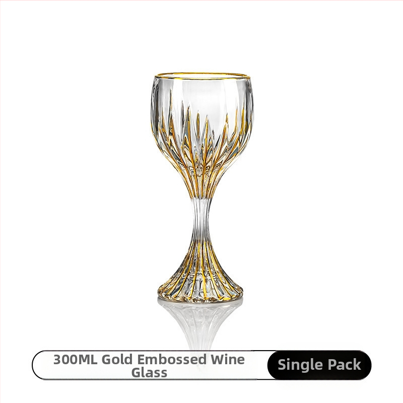 Kerge luksuslik vintage reljeefne nikerdatud punase veini klaas majapidamisklaasist pokaal veiniklaas kõrge värviväärtusega veiniklaasi hulgimüük