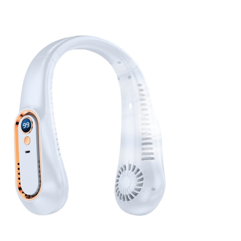 2024 m. naujas pakabinamas kaklo ventiliatorius su USB įkrovimu, nešiojamas, mažas lauko studentų biuro skaitmeninis ekranas, mini