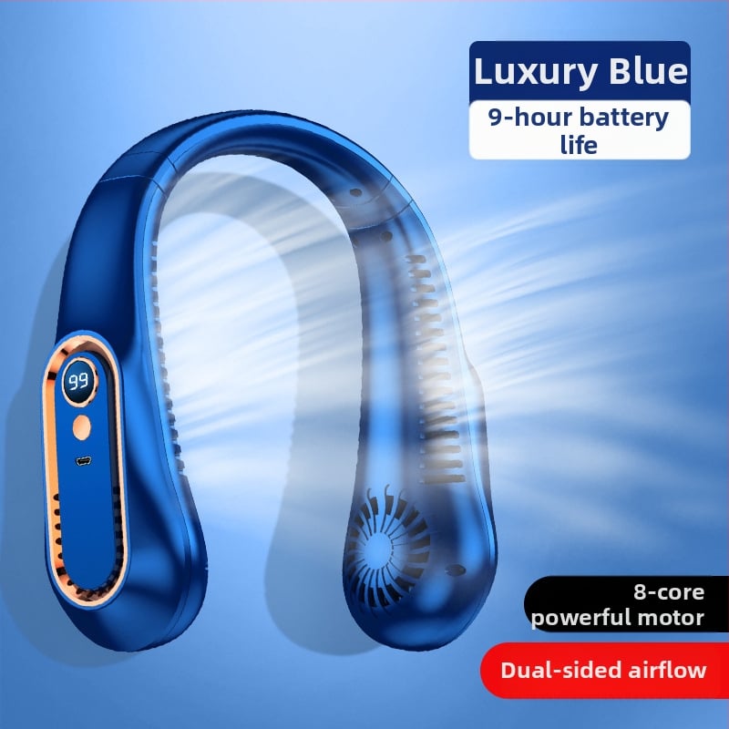 2024 m. naujas pakabinamas kaklo ventiliatorius su USB įkrovimu, nešiojamas, mažas lauko studentų biuro skaitmeninis ekranas, mini