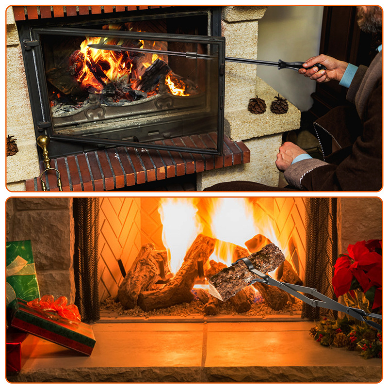 Amazoni kokkupandavad kaminatuletangid tulepulgaga lõkkekamina tuletangide tööriist rauast käepidemega kaminatarvikud tööriistad