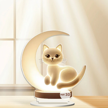 Tarpvalstybinis mėnulio kačiuko akrilinis namų įėjimo studijos darbalaukio dekoravimo rekvizitai, šventinės dekoracijos, gimtadienio dovana
