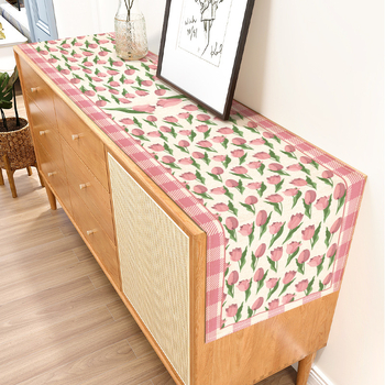 „Amazon“ europietiškas ir amerikietiškas stalo takelis, saulėgrąžų, gėlių rašto spausdintas staltiesė, šventinė vakarienė, stalo dekoracijos