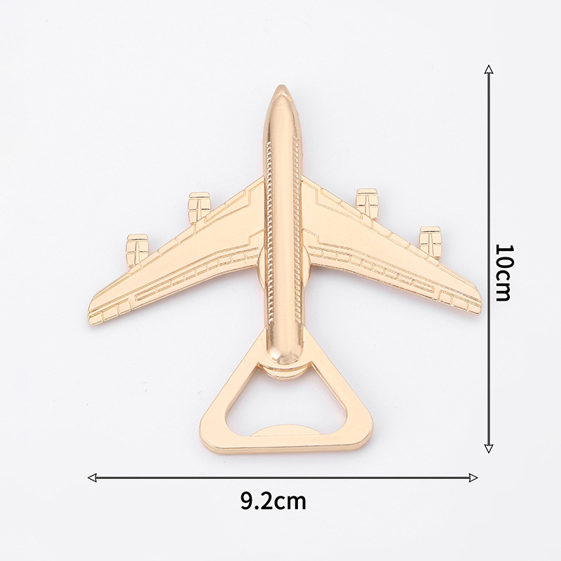 Határokon átnyúló Amazon kreatív repülőgépes üvegnyitó esküvői születésnapi parti kis ajándék cinkötvözetből készült sörös üvegnyitó