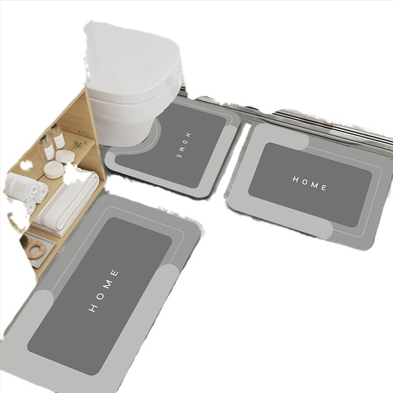 Paprastas diatomų purvo kilimėlis namams, „Nordic“ įėjimo durų kilimėlis, vonios kambario kilimėlis, tualeto kilimėlis, U formos grindų kilimėlis