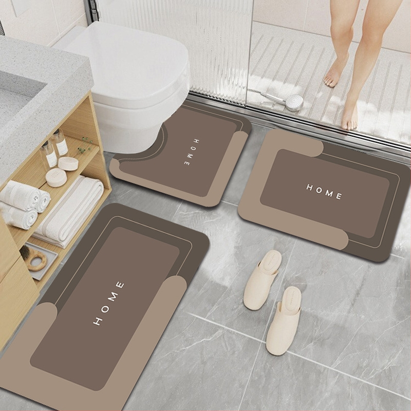 Paprastas diatomų purvo kilimėlis namams, „Nordic“ įėjimo durų kilimėlis, vonios kambario kilimėlis, tualeto kilimėlis, U formos grindų kilimėlis