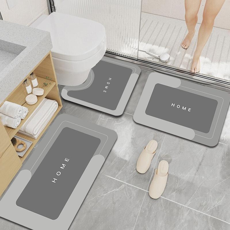 Paprastas diatomų purvo kilimėlis namams, „Nordic“ įėjimo durų kilimėlis, vonios kambario kilimėlis, tualeto kilimėlis, U formos grindų kilimėlis