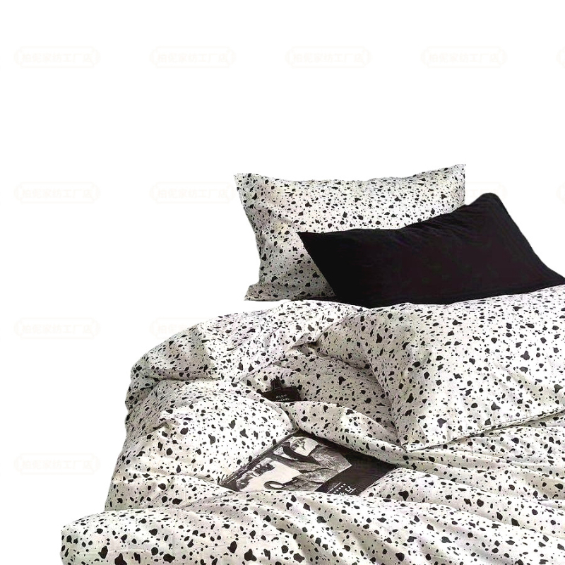 Korėjietiško stiliaus modernus paprastas keturių dalių patalynės komplektas, patobulintas nišinis antklodės užvalkalas, studentų bendrabučio trijų dalių komplektas