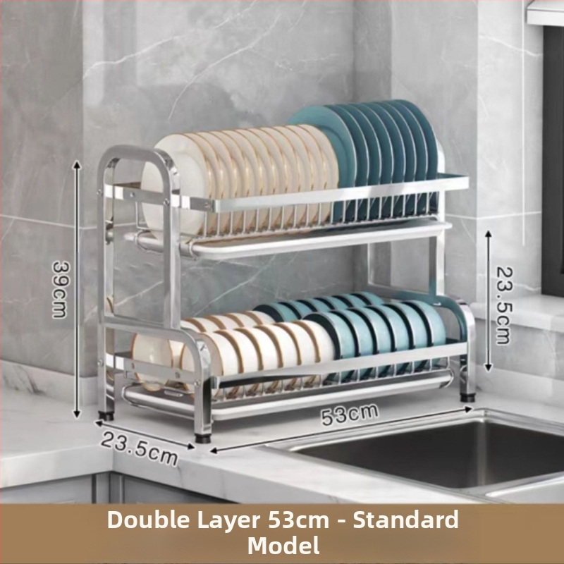 Piiriülesed plahvatused 304 roostevabast terasest köögiriiul nõud ja nõude äravoolurest multifunktsionaalne kausiriiul kausi söögipulkade hoidmiseks