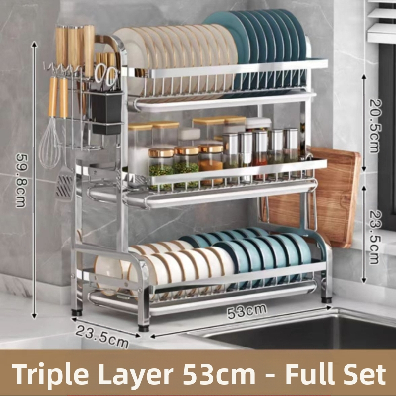 Piiriülesed plahvatused 304 roostevabast terasest köögiriiul nõud ja nõude äravoolurest multifunktsionaalne kausiriiul kausi söögipulkade hoidmiseks