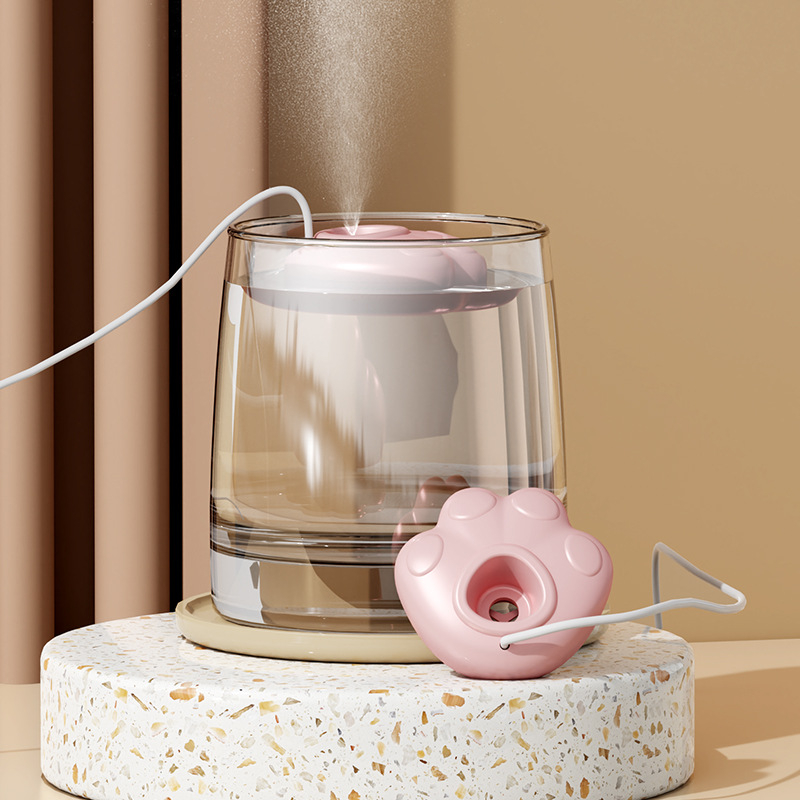 Naujas mini katės letenėlės drėkintuvas purkštuvas nutildo aromaterapijos nešiojamas puodelio drėkintuvas mineralinio vandens butelių purkštuvas