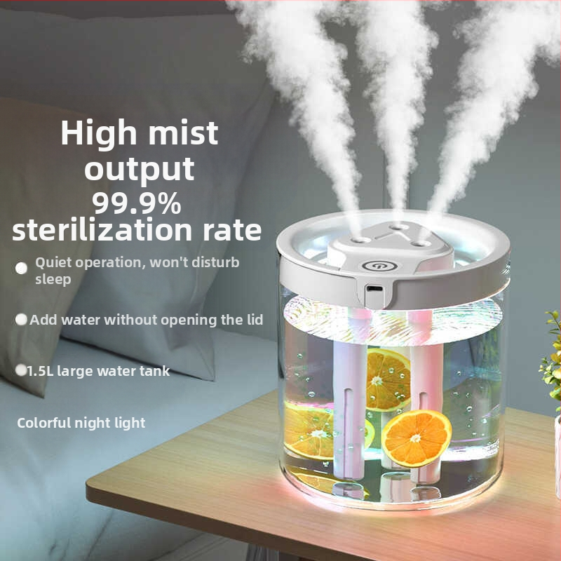 Овлажнител за домашен безшумен климатик за спалня с тежка мъгла, овлажнител за пречистване, преносим уред за ароматерапия, малка спалня