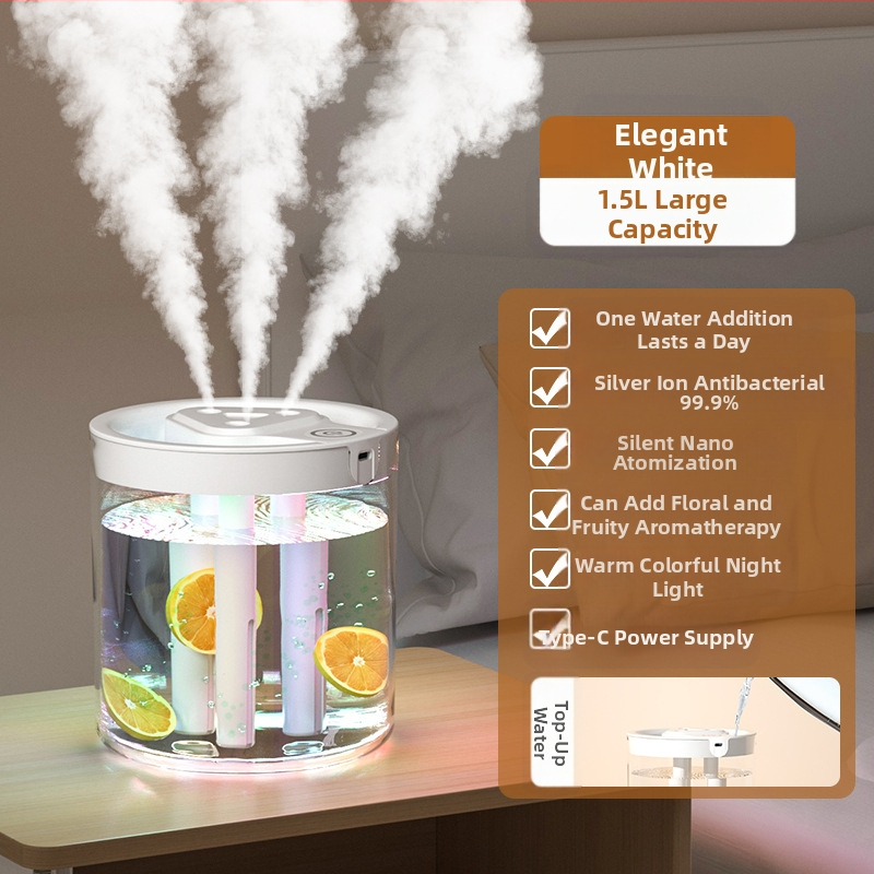 Овлажнител за домашен безшумен климатик за спалня с тежка мъгла, овлажнител за пречистване, преносим уред за ароматерапия, малка спалня