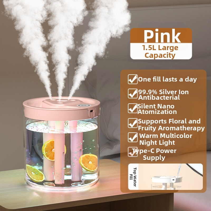 Овлажнител за домашен безшумен климатик за спалня с тежка мъгла, овлажнител за пречистване, преносим уред за ароматерапия, малка спалня