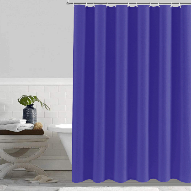 Tehase otsetarne Yunyangist paksendatud veekindlast tavalisest vannitoa polüesterdušikardinast konksuga raskusega pliirippuga.