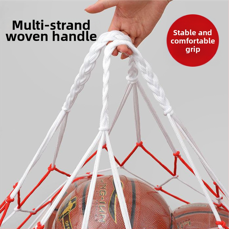 Фабрика на едро с голям джоб за топка, голяма мрежа за футбол и баскетбол, преносима чанта за съхранение с голям капацитет, преносима чанта за топка