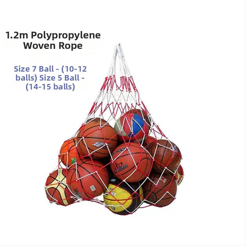 Gamyklinis didmeninis didelis kamuolių kišenės didelis futbolo krepšinio tinklas nešiojamas didelės talpos laikymo tinklo krepšys nešiojamas kamuolių krepšys