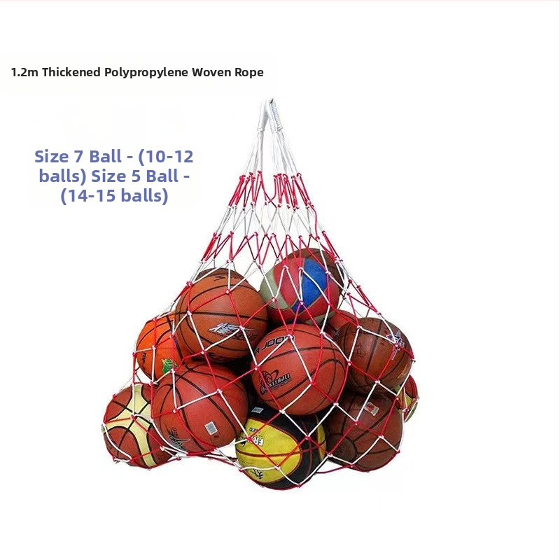 Gamyklinis didmeninis didelis kamuolių kišenės didelis futbolo krepšinio tinklas nešiojamas didelės talpos laikymo tinklo krepšys nešiojamas kamuolių krepšys