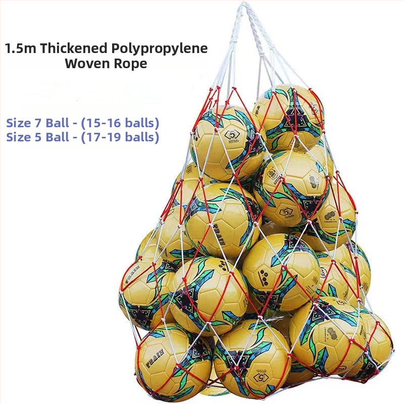 Gamyklinis didmeninis didelis kamuolių kišenės didelis futbolo krepšinio tinklas nešiojamas didelės talpos laikymo tinklo krepšys nešiojamas kamuolių krepšys