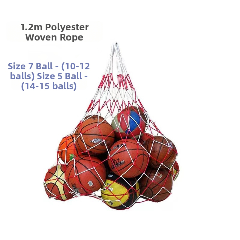 Gamyklinis didmeninis didelis kamuolių kišenės didelis futbolo krepšinio tinklas nešiojamas didelės talpos laikymo tinklo krepšys nešiojamas kamuolių krepšys